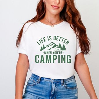 Simply Sage Market Life Is Better When You're Camping Garment Dyed Tee