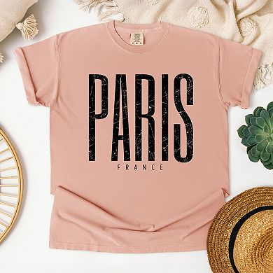 Simply Sage Market Paris France Distressed Garment Dyed Tee