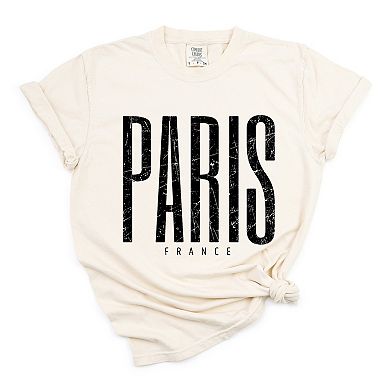 Simply Sage Market Paris France Distressed Garment Dyed Tee