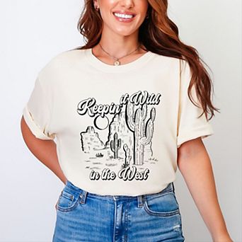 Simply Sage Market Keepin It Wild In The West Garment Dyed Tee