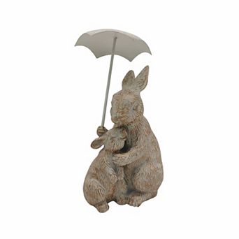 Sonoma Goods For Life® Bunny Garden Statue with Umbrella Outdoor Decor