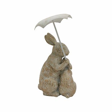 Sonoma Goods For Life® Bunny Garden Statue with Umbrella Outdoor Decor