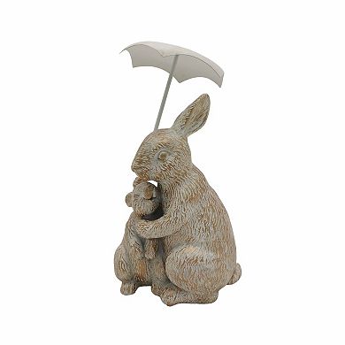 Sonoma Goods For Life® Bunny Garden Statue with Umbrella Outdoor Decor