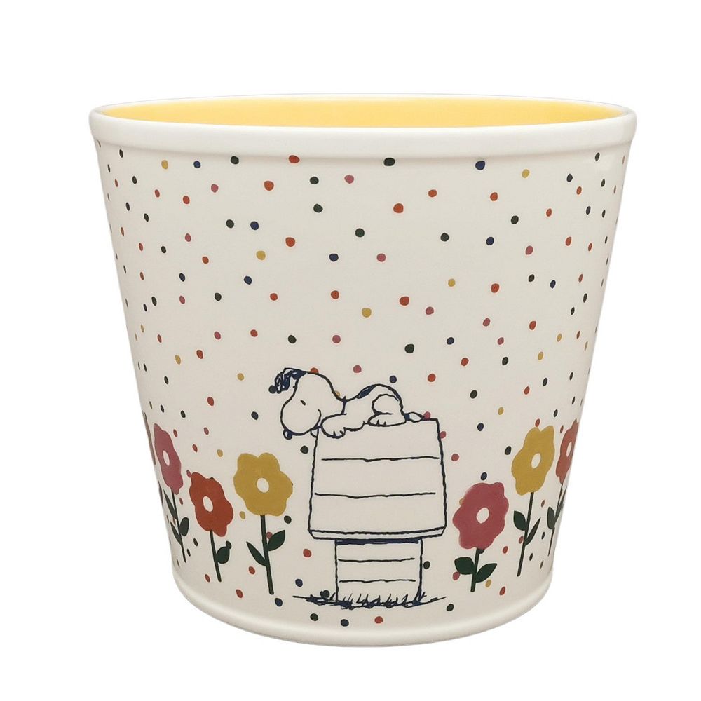 The Big One® Peanuts Snoopy Ceramic Planter with Floral Design