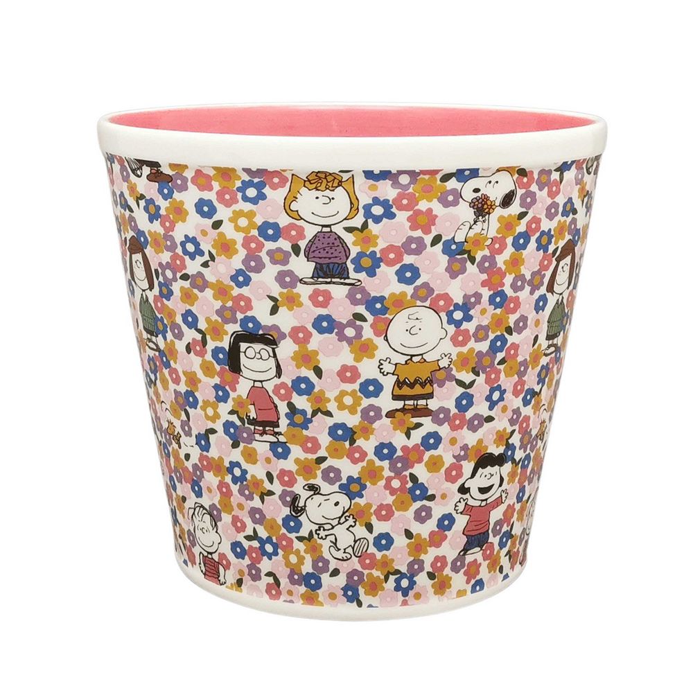 The Big One® Peanuts Ceramic Planter with Floral Design
