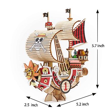 3D DIY Puzzle: One Piece Thousand Sunny Ship - wa-gu-mi - 135pcs