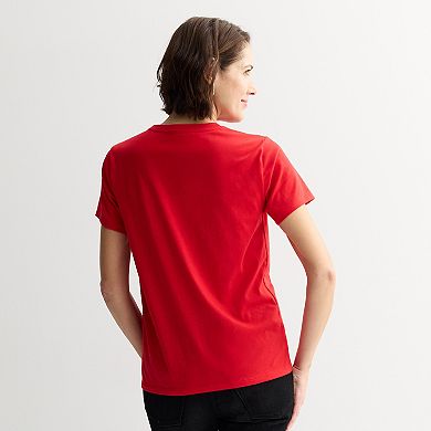 Women's Valentine's Day Cats Short Sleeve Graphic Tee