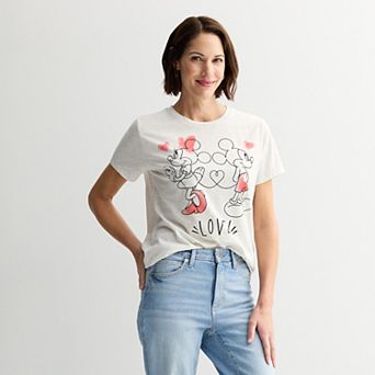 Women's Disney's Mickey & Minnie Mouse "Love" Graphic Tee