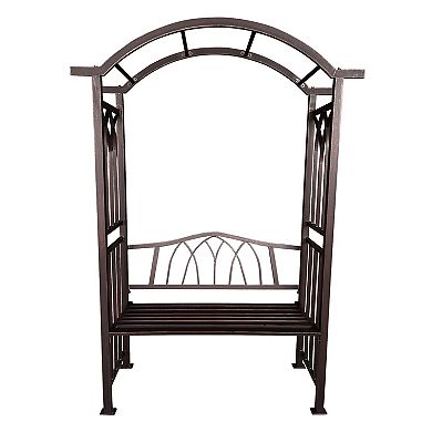 Oakland Living Garden Arbor Arch with 2-Seater Bench