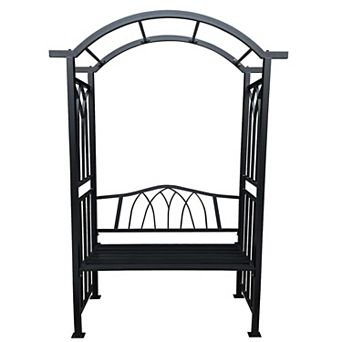 Oakland Living Garden Arbor Arch with 2-Seater Bench