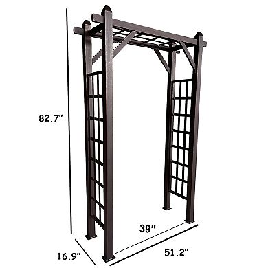 Oakland Living Modern Aluminum Garden Arbor Arch Outdoor Decor