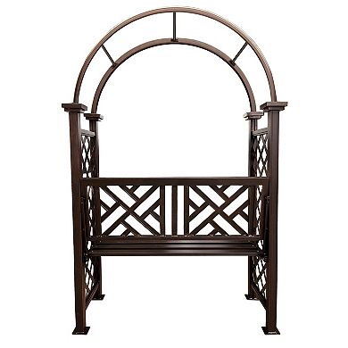 Oakland Living Garden Arbor Arch with 2-Seater Bench