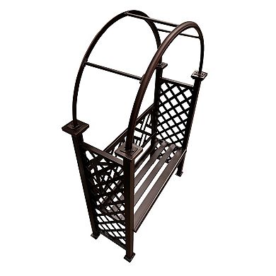 Oakland Living Garden Arbor Arch with 2-Seater Bench
