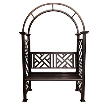 Oakland Living Garden Arbor Arch with 2-Seater Bench