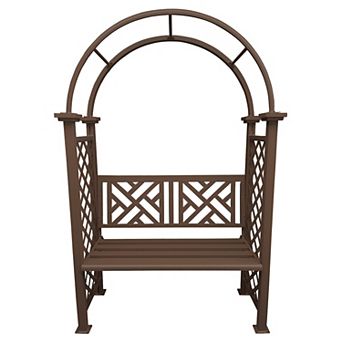 Oakland Living Garden Arbor Arch with 2-Seater Bench