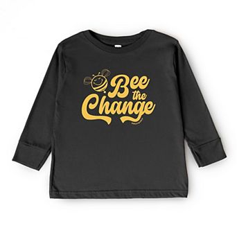 SmileyWorld Bee the Change - Youth Long Sleeve Graphic T-Shirt