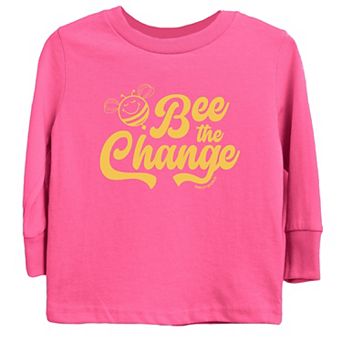 SmileyWorld Bee the Change - Youth Long Sleeve Graphic T-Shirt
