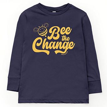 SmileyWorld Bee the Change - Youth Long Sleeve Graphic T-Shirt