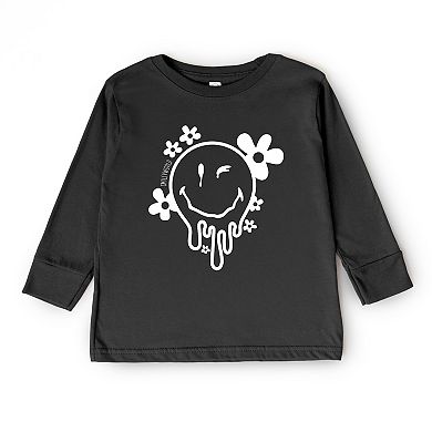 SmileyWorld Melting Outline - Youth Long Sleeve Graphic T-Shirt