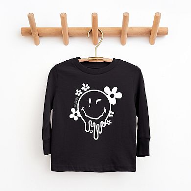 SmileyWorld Melting Outline - Youth Long Sleeve Graphic T-Shirt