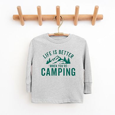 The Juniper Shop Life Is Better When You're Camping Youth Long Sleeve Tee