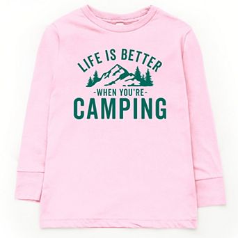 The Juniper Shop Life Is Better When You're Camping Youth Long Sleeve Tee