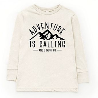 The Juniper Shop Adventure is Calling and I Must Go Youth Long Sleeve Tee