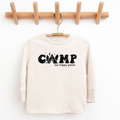 The Juniper Shop Camp My Happy Place Youth Long Sleeve Tee