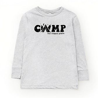 The Juniper Shop Camp My Happy Place Youth Long Sleeve Tee