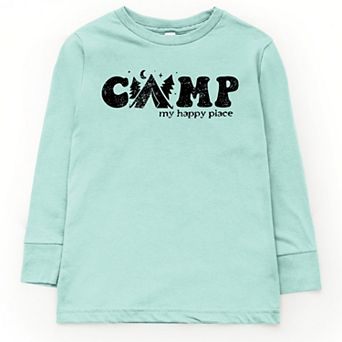 The Juniper Shop Camp My Happy Place Youth Long Sleeve Tee