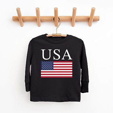 The Juniper Shop USA Flag Solid Youth Long Sleeve Tee