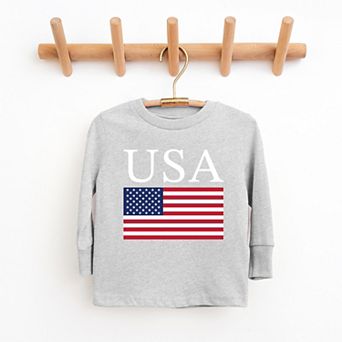 The Juniper Shop USA Flag Solid Youth Long Sleeve Tee