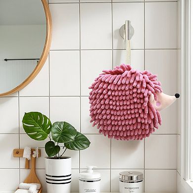 Fuzzy Ball Hand Towels 2 Pcs Soft Absorbent Chenille Towels Cute Cartoon Decorative Hand Towel 7"x7"