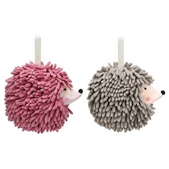 Fuzzy Ball Hand Towels 2 pc Soft Absorbent Chenille Towels Cute Cartoon Decorative Hand Towel 7"x7"