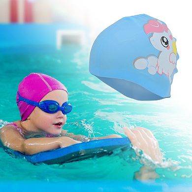 Silicone Cartoon Horse Swim Cap for Child 1 Pc
