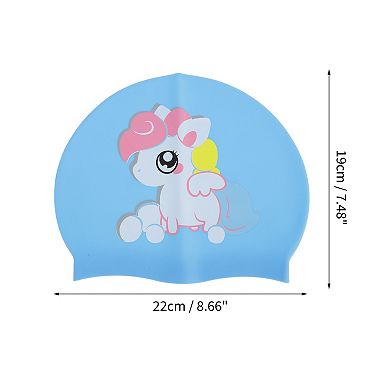 Silicone Cartoon Horse Swim Cap for Child 1 Pc