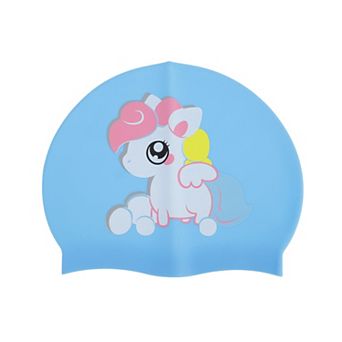 Silicone Cartoon Horse Swim Cap for Child 1 pc