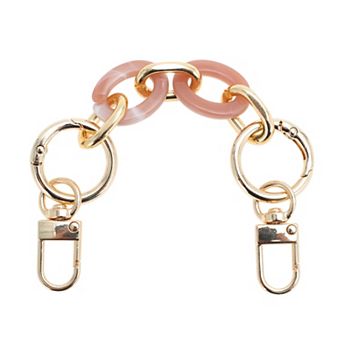 1 pc Compact Handbag Strap for Travelling 5.91"x0.71" Pink White