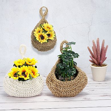 Mini Size Teardrop Home Decor Storage Hand-Woven Wall Hanging Basket for Potato Vegetable