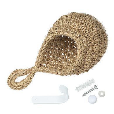 Mini Size Teardrop Home Decor Storage Hand-Woven Wall Hanging Basket for Potato Vegetable