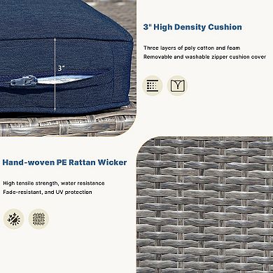 Patio Furniture Set, 4 Piece Outdoor Patio Conversation Set