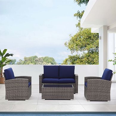 Patio Furniture Set, 4 Piece Outdoor Patio Conversation Set