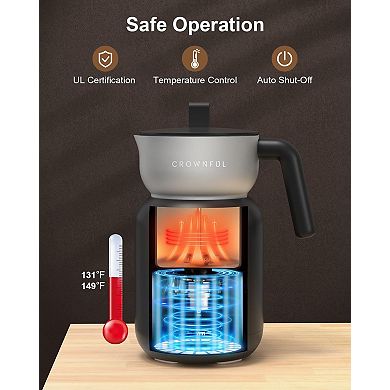 CROWNFUL Milk Frother, Electric 5-in-1 Milk Frother