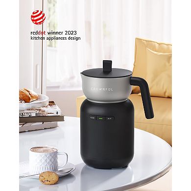 CROWNFUL Milk Frother, Electric 5-in-1 Milk Frother