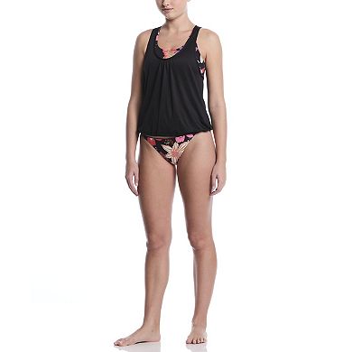 Women's Nike Floral Layered Tankini Swim Top