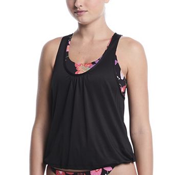 Women's Nike Floral Layered Tankini Swim Top
