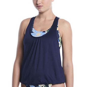 Women's Nike Floral Layered Tankini Swim Top