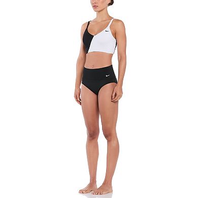 Women's Nike Color Block V-Neck Midkini Swim Top