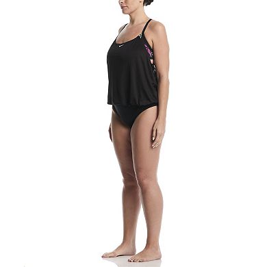 Plus Size Nike Swim Layered Tankini Top