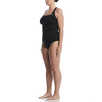 Plus Size Nike Swim Effortless Essential Square Neck Tankini Top